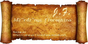 Járányi Florentina névjegykártya